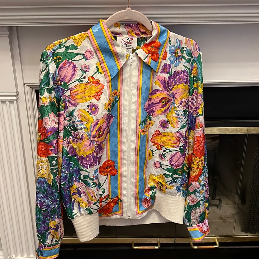 Vintage Flower Gucci style Track bomber Jacket
